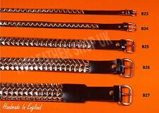 Bullet New Gothic Biker Punk Pyramid Stud Handmade Leather Belts Sizes S M L XL