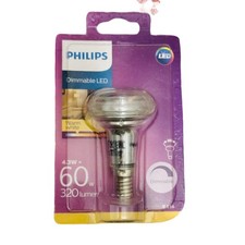 pack of 6  Philips Led Bulb 60W R50 Ses E14, 4.3W, 2700K Warm White, Dimmable 
