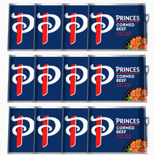 Princes corned beef - beef, tins