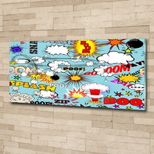 Tulup Acrylic Glass Print Wall Art Image 125x50cm - Comic book