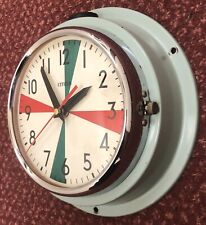 Maritime Radio Silence Ships Bulkhead Clock, Wall, Citizen, Vintage Nautical