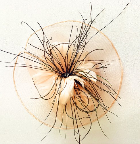 Feather flower hair - hair, fascinator
