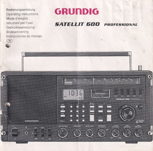 Grundig satellit 600 - grundig, operating