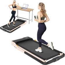 2-in-1 Folding Walking Pad Treadmill 12km/h 2.5HP Wide Belt Quiet Home Office