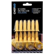 12x CORN HOLDERS Stainless Steel Corn On The Cob Skewers BBQ Prongs Forks UK