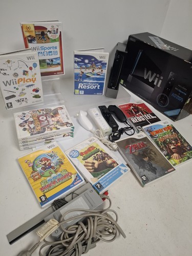Boxed black nintendo wii - boxed,