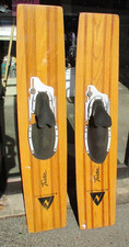Vintage Northland Trixter Wooden Water Skis 44-3/8" Long