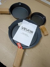 Vevor Cast Iron Skillet 3pcs