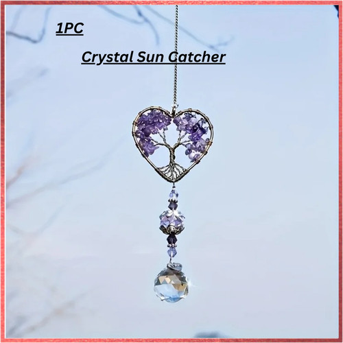 Amethyst suncatcher crystal - amethyst,