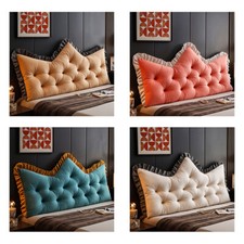 Princess Crown Headboard Cushion Pillow Reading Backrest Support with Zipper