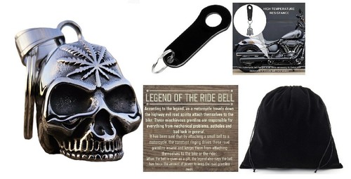 Skull ganja leaf ride - 3d,
