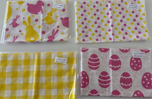 Easter fabric fqs rabbits - 4, x