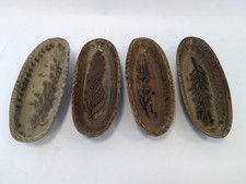 Set of 4 Vintage Stoneware Oval Corn on The Cob Serving Dishes A105 P554