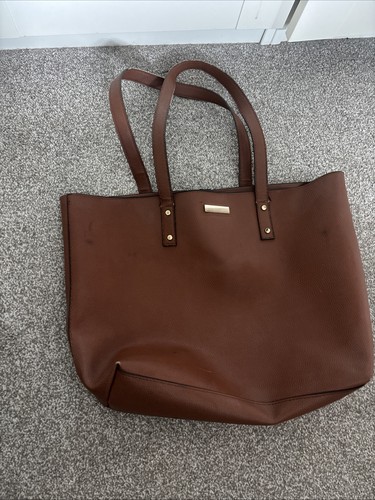 Fashionable brown faux - fashionable, leather