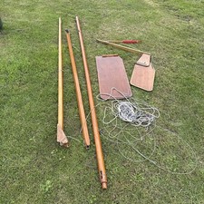 Mirror Dinghy Wooden Boom Mast Rudder Board Etc Classic Part Sailing Boat