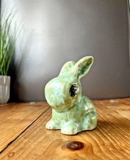 MOTTLED GREEN ART DECO BRITISH SNUB NOSED BUNNY RABBIT SYLVAC PRICE WADE DENBY