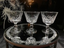 3 x STUART Cut Crystal Low