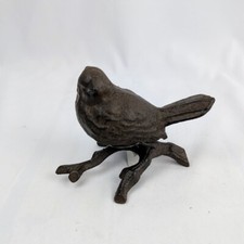 Bird on Twig Cast Iron Figure