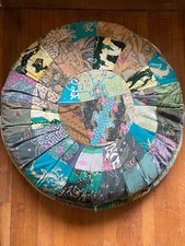 Vintage Patchwork Kantha Kelim Floor Cushion Pouffe Large Bohemian Liberty