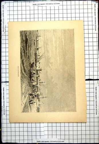 Original old antique print - antique,