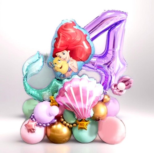 Mermaid ariel balloon stack - mermaid,