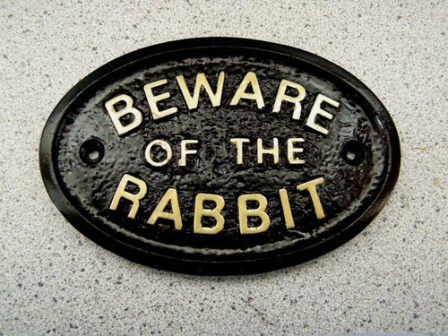 Rabbit bunny plaque sign - rabbit,