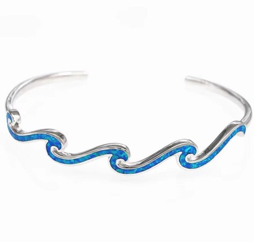 Blue fire opal - bangle, girl