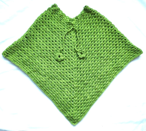 Crochet poncho hand - -, made