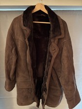 Vintage Orvis 100% Lambskin Wool Lined Shearling Long Jacket XL 