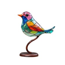 Stained Glass Birds On Branch