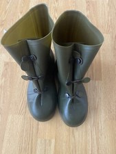 Aigle Men French Army Boots Green Rubber size  EU 41 42  UK 6-7.5  US 7-8.5