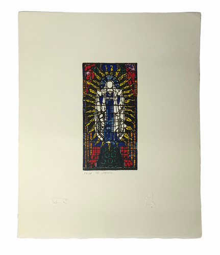 Vintage stained glass window - vintage,