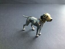 Saturno Silver Large Dalmation with Enamelled Head