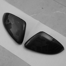 For VW Golf Mk7 Mk7.5 Gti Gtd R 13-19 Door Wing Mirror Cover Caps Carbon Fiber