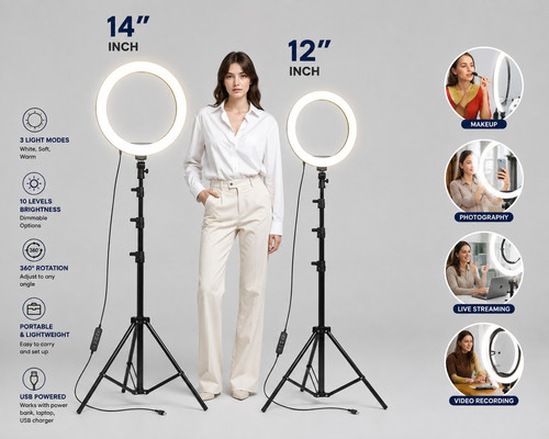 Led ring light with - 14",