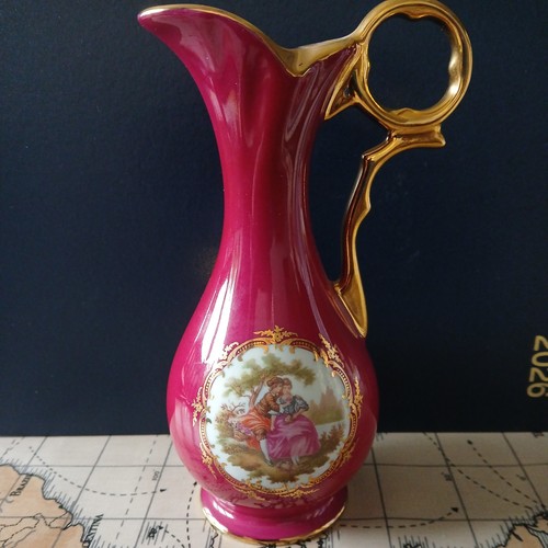 Vintage limoges castle vase - limoges,