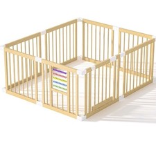 Wooden Baby Playpen with Door