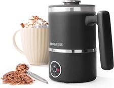 Progress Hot Chocolate Maker Chocoluxe Electric Milk Steamer Frother 400W Black