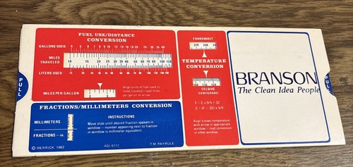 Branson metric conversion - metric,