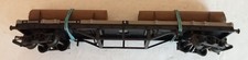 Triang R110 Bogie Bolster Wagon B940052 with log load