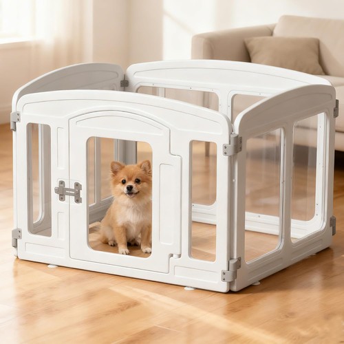 Clear puppy playpen - playpen, dog