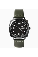 Sekonda Gents Green Leather Strap 40mm Pilot Watch 1990
