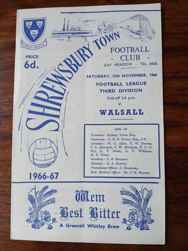 Shrewsbury town walsall - v,