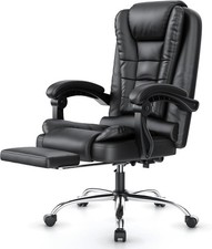 Massage Office Chair Gaming Computer Desk Swivel Recliner Chair Leather Footrest