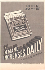 CAPSTAN Navy Cut CIGARETTES
