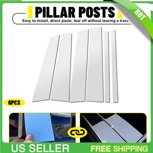 6pcs chrome pillar post door - post,