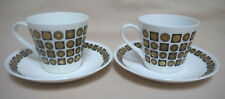 Royal Tuscan Set of Two "Tiara" COFFEE CUPS & SAUCERS