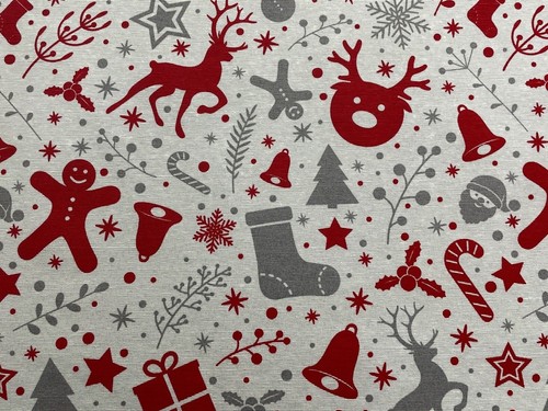 Christmas stags cotton - cotton, fabric
