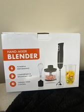 4-in-1 Hand Blender  Stick Mixer + Whisk, Chopper & Jug – Smoothies & Soups