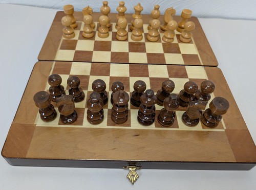 Vintage wooden chess - wooden, set